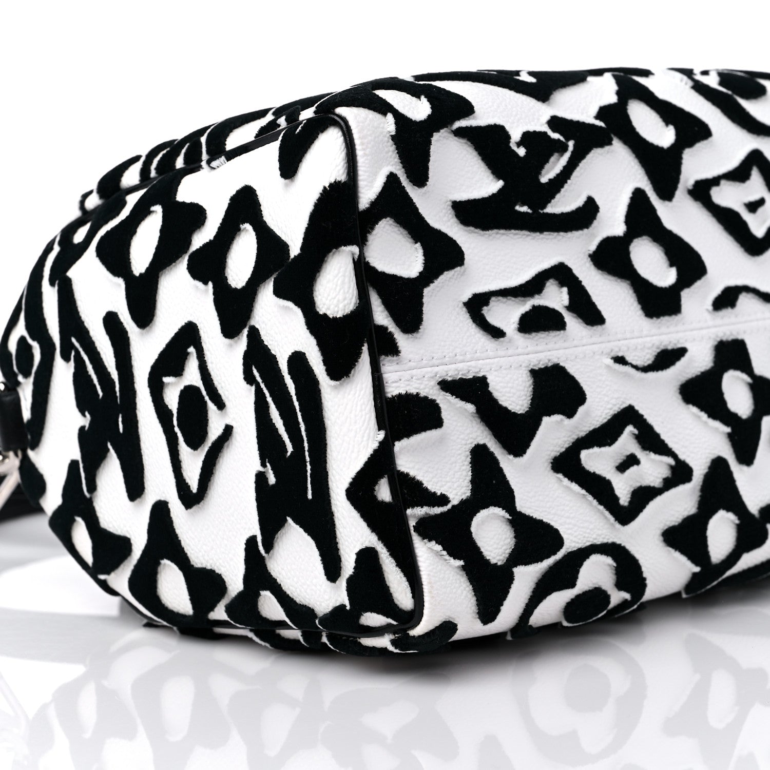 Louis Vuitton X UF Tufted Monogram Speedy Bandouliere 25 White Black 8 of 10