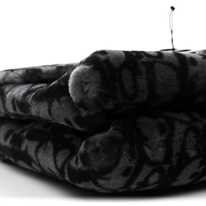 Christian Dior Oblique Mink Fur Saddle Soft Bag Dark Grey 9 of 10