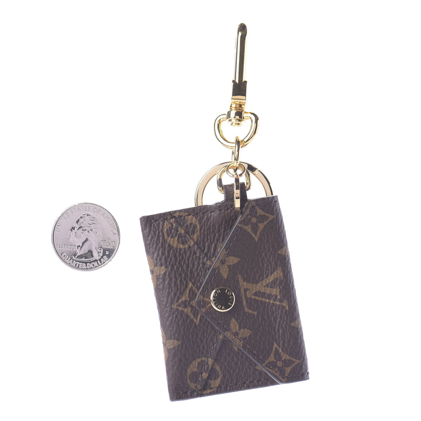 Monogram Kirigami Pouch Bag Charm Key Holder