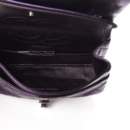 Chanel Metallic Aged Calfskin Quilted 2.55 Reissue Flap Purple 5 of 9