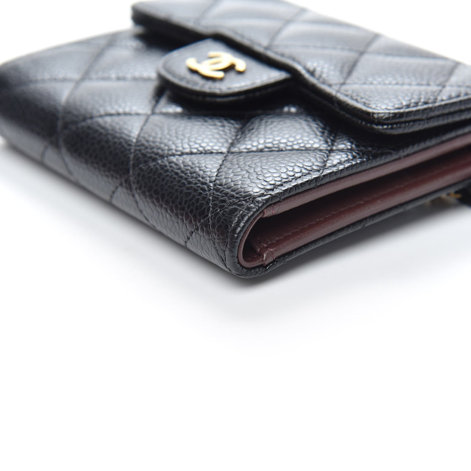 Chanel Caviar Quilted Compact Flap Wallet Black 9 of 10