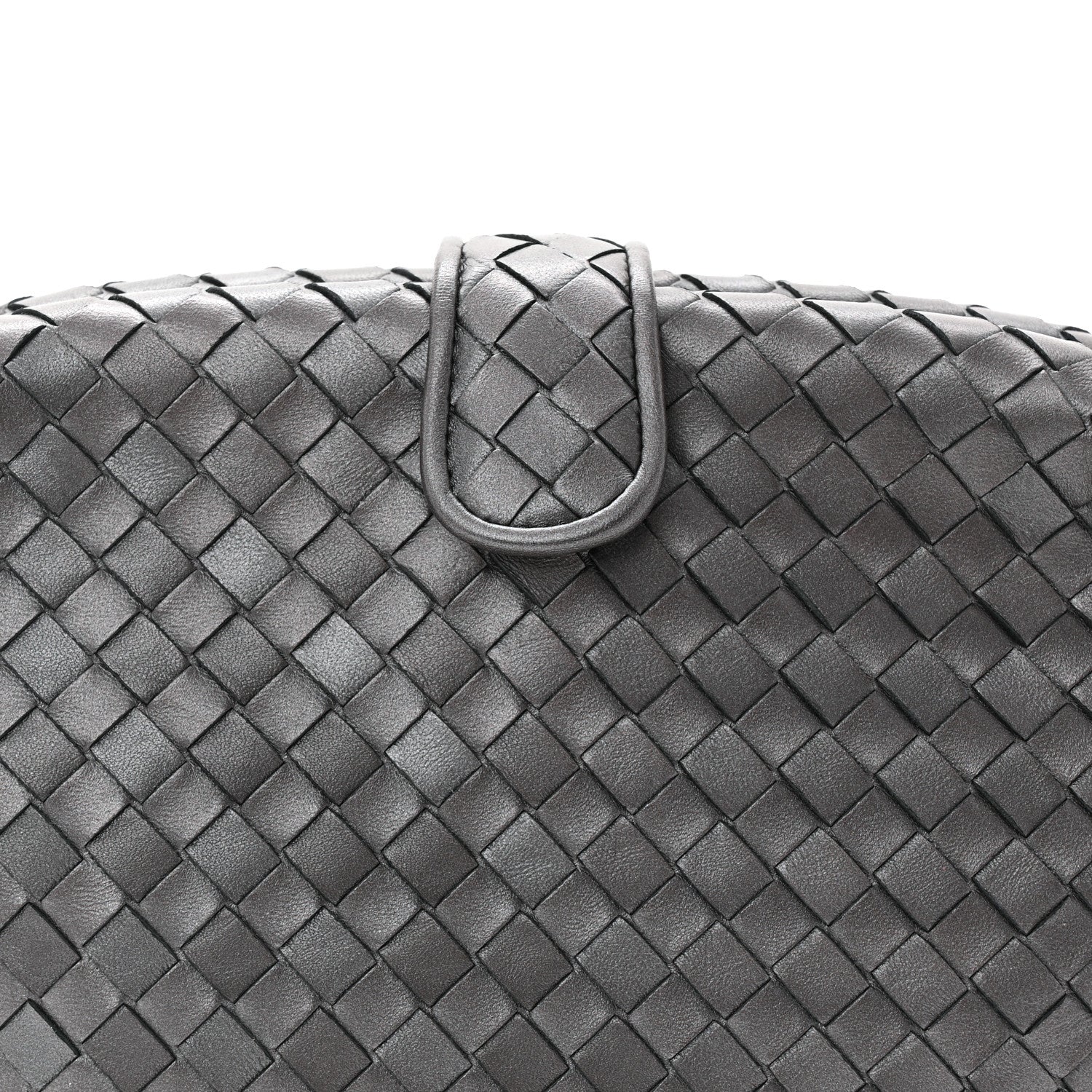 Bottega Veneta Nappa Intrecciato The Lauren 1980 Clutch Argento Ossidato 8 of 10
