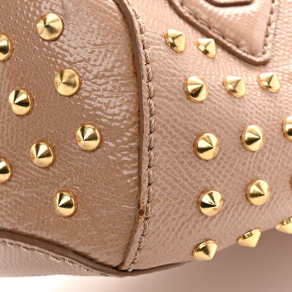 Burberry Patent Calfskin Studded Small Blaze Bowler Bag Oyster Pink 11 of 14