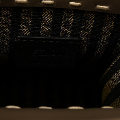 Fendi Vitello King Plexiglass Elaphe Python Print Logo Mini Fendi Sunshine Shopper Tote Tartufo Daisy Roccia 6 of 10