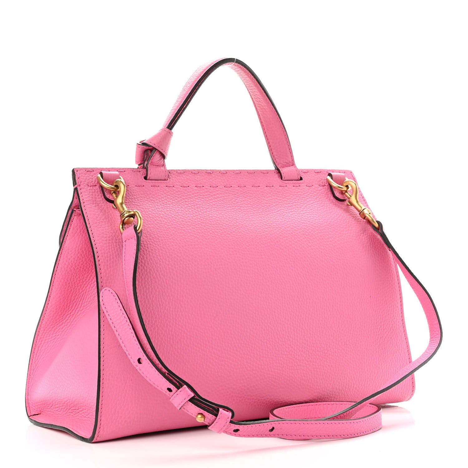 Gucci Calfskin Small GG Marmont Top Handle Bag Pink Tropical Flower 2 of 13