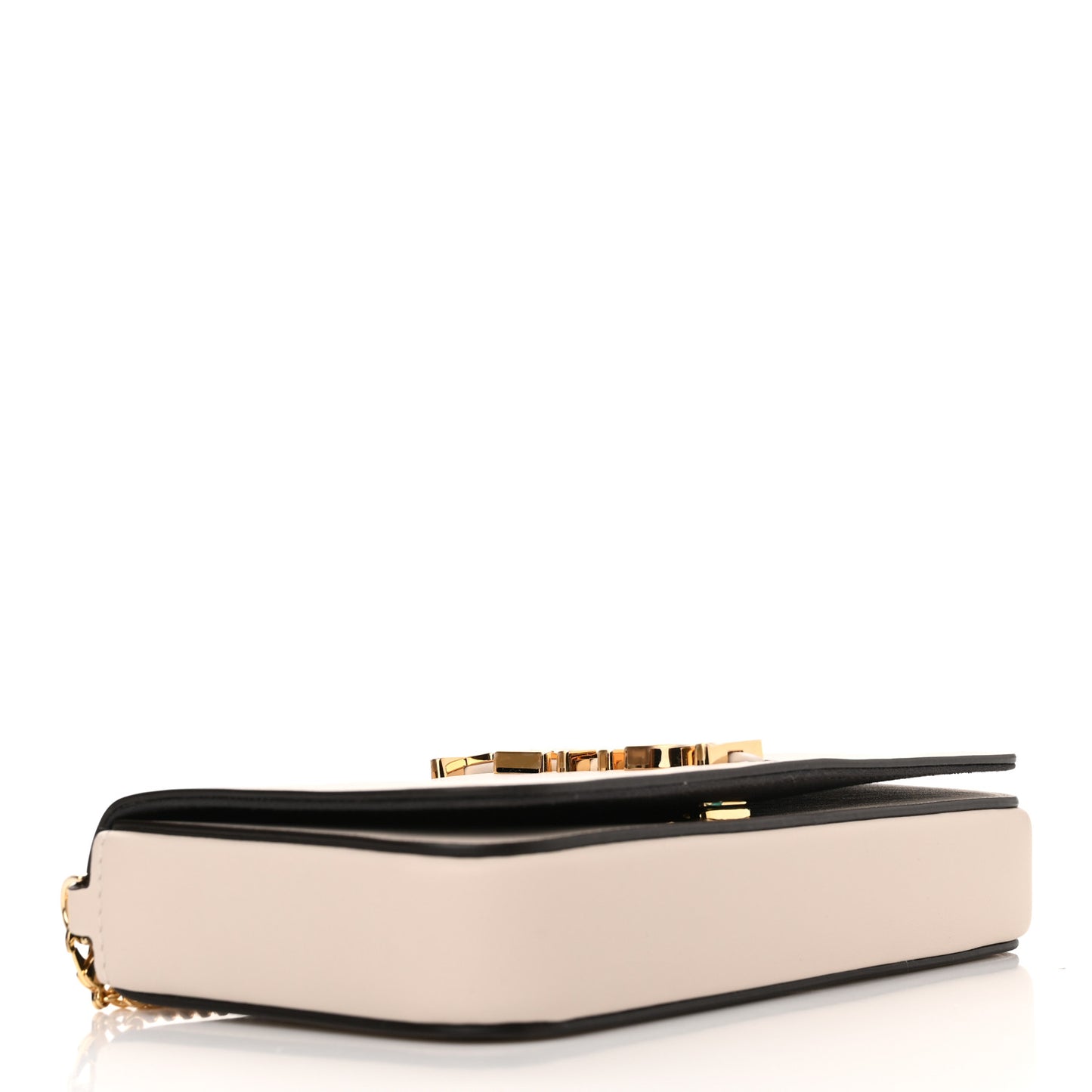 Vitello Grace Matte Fendigraphy Wallet on Chain Latte