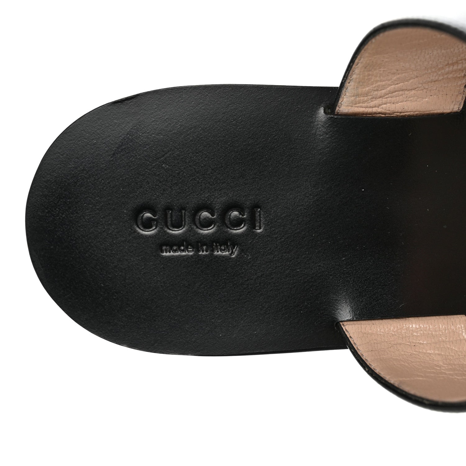 Gucci Calfskin GG Marmont Thong Sandals 39.5 Black 6 of 10