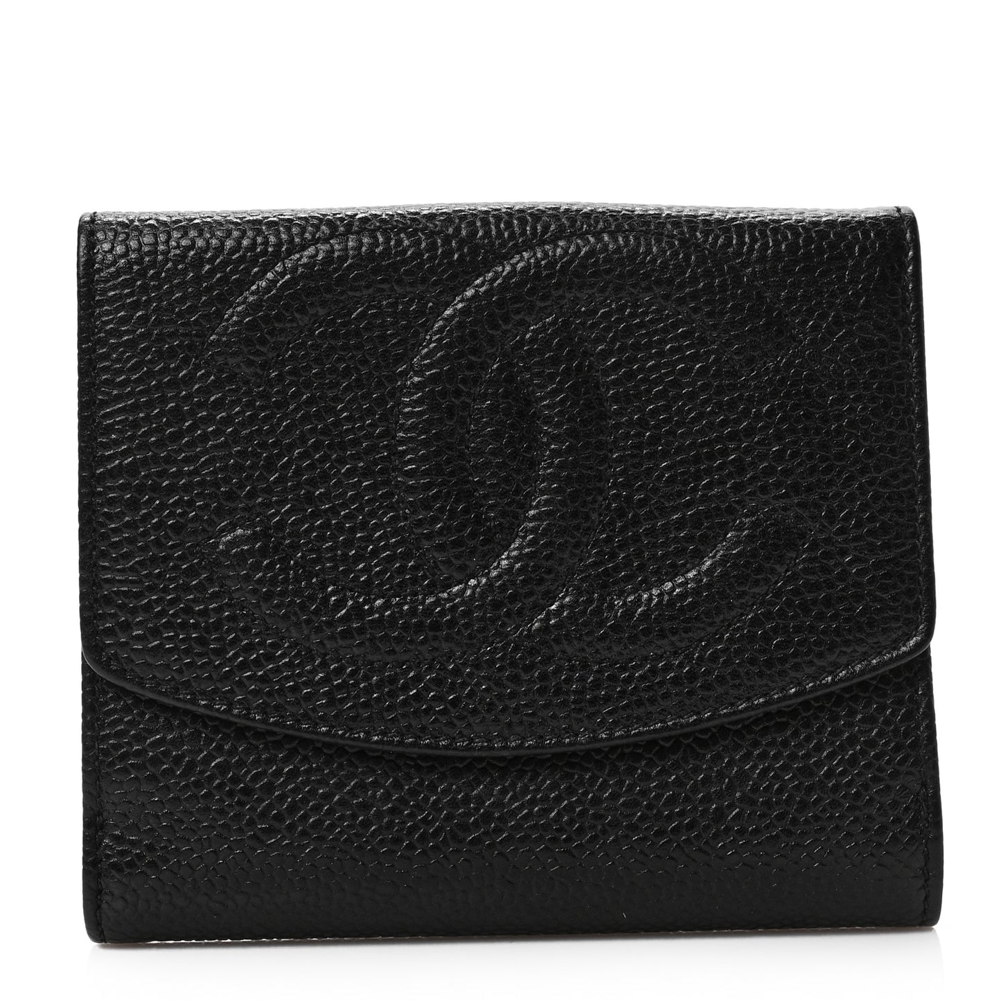 Caviar Timeless CC Compact French Wallet Black