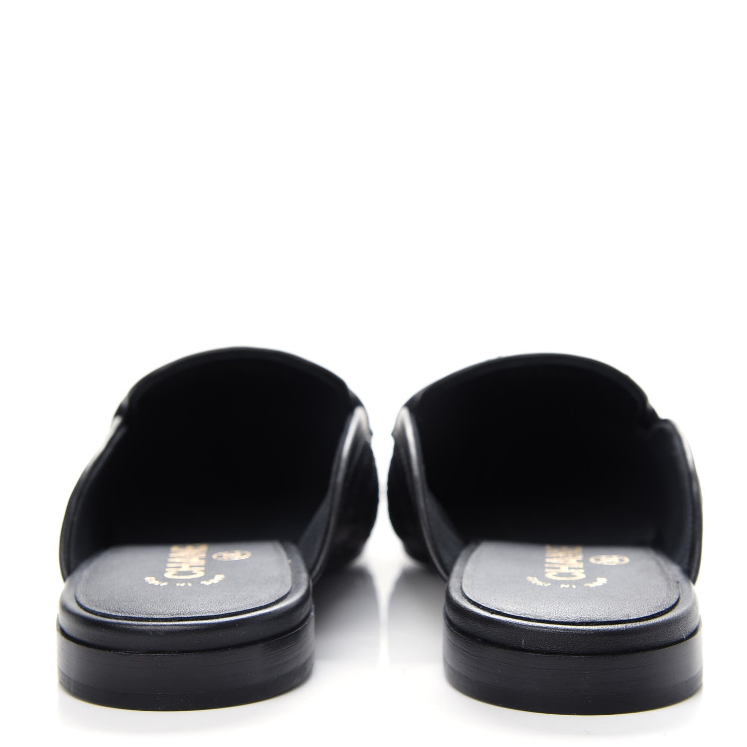 Chanel Sequin Lambskin Quilted CC Mules 41 Black 7 of 11