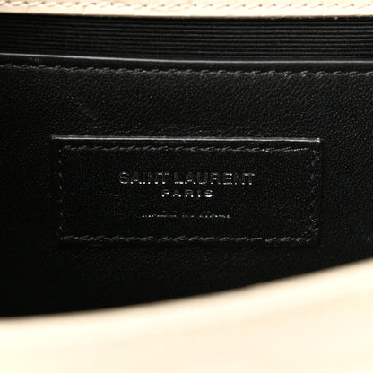 Saint Laurent Calfskin Crocodile Embossed Small Classic Monogram Kate Tassel Satchel Blanc Vintage 6 of 11
