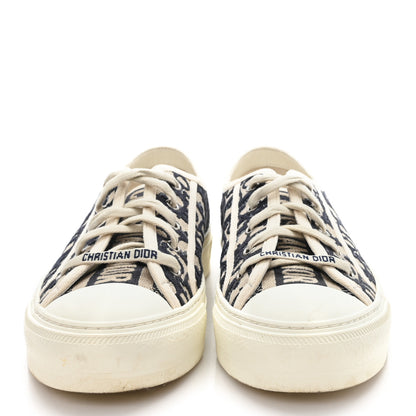 Christian Dior Canvas Oblique Walk'N'Dior Low Top Sneakers 38 Deep Blue 3 of 10