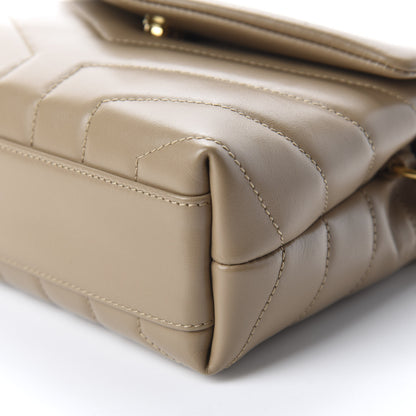 Saint Laurent Calfskin Y Quilted Monogram Toy Loulou Crossbody Bag Latte 7 of 11