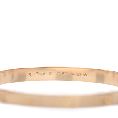 Cartier 18K Yellow Gold LOVE Bracelet 17 4 of 6