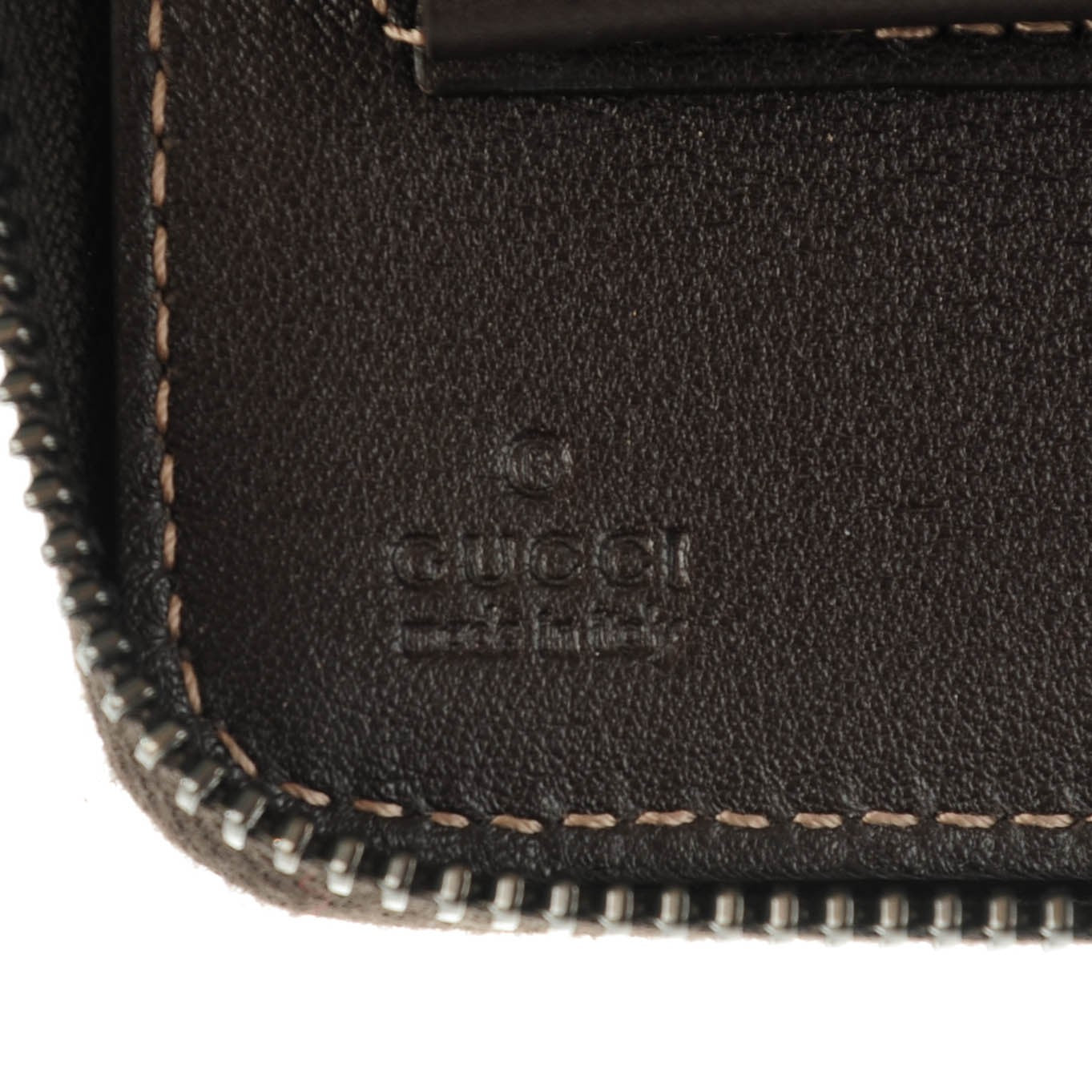 GG Supreme Monogram Travel Document Case Dark Brown