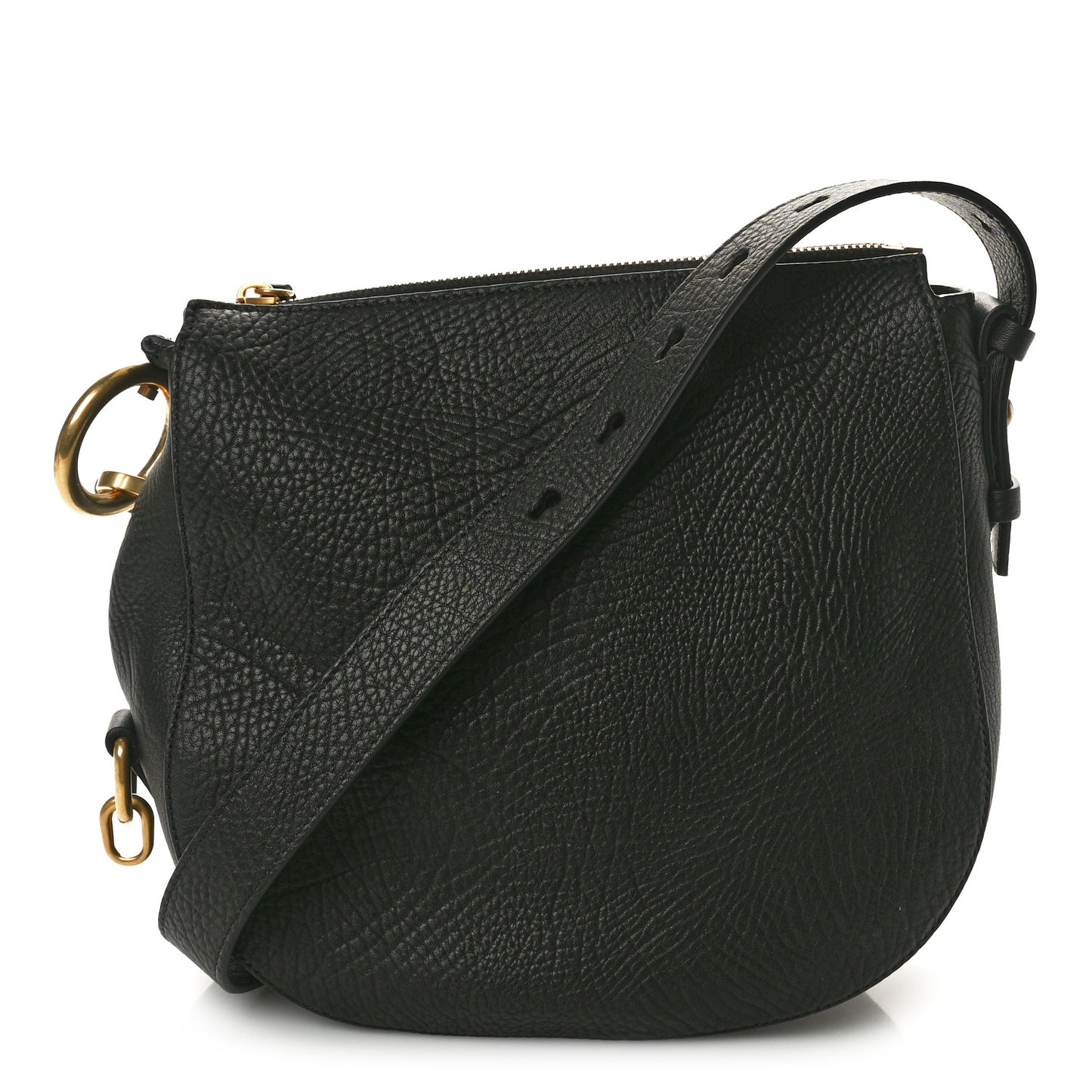 Grainy Calfskin Small Knight Bag Black