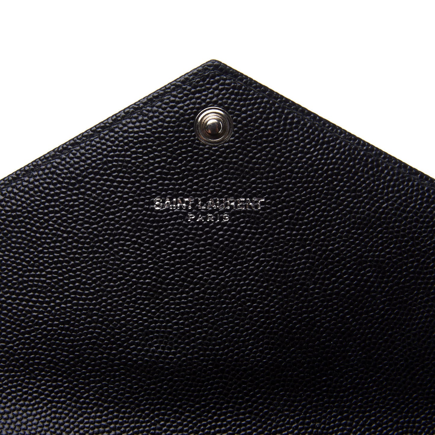 Grain De Poudre Matelasse Chevron Monogram Flap Wallet Black