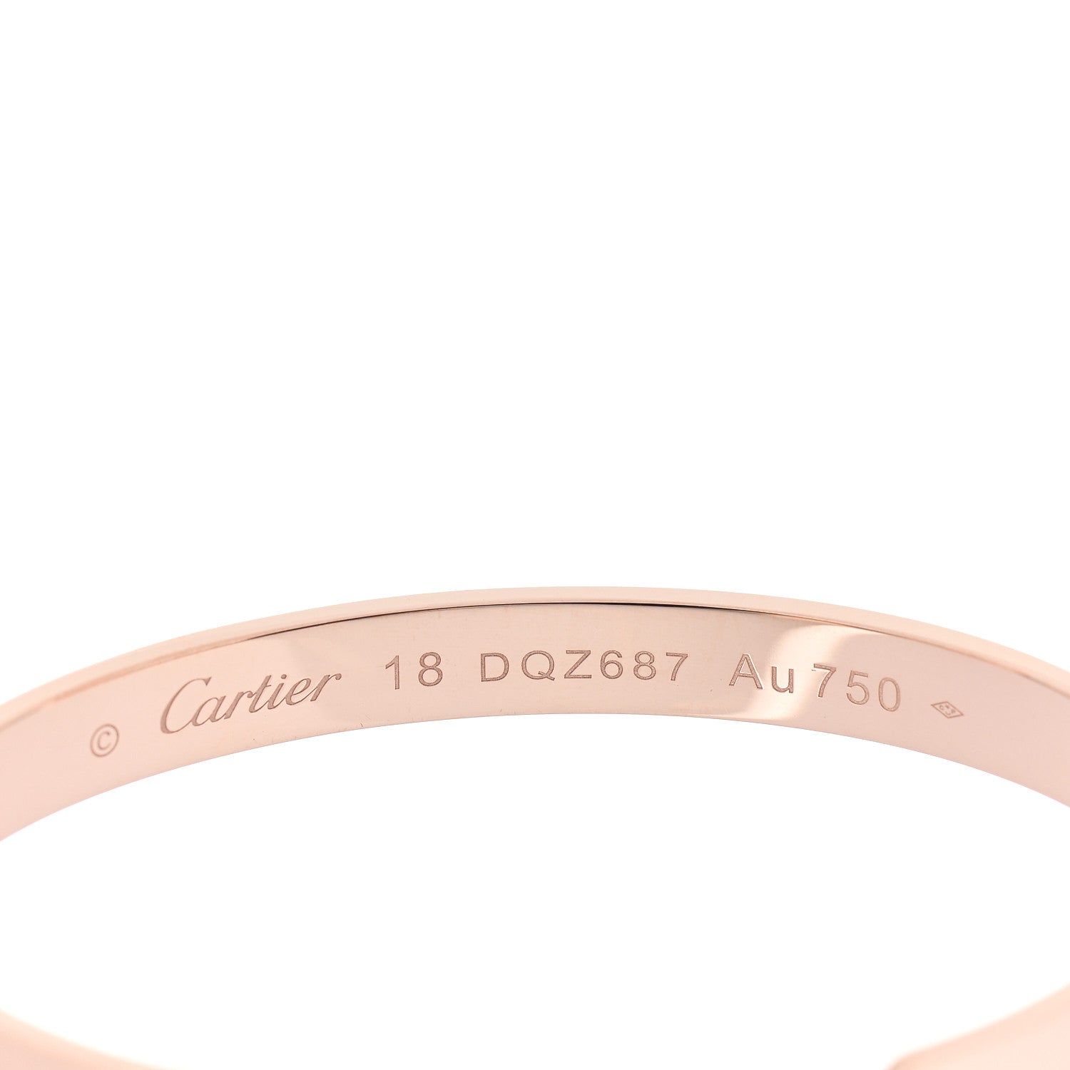 Cartier 18K Pink Gold LOVE Cuff Bracelet 18 3 of 4