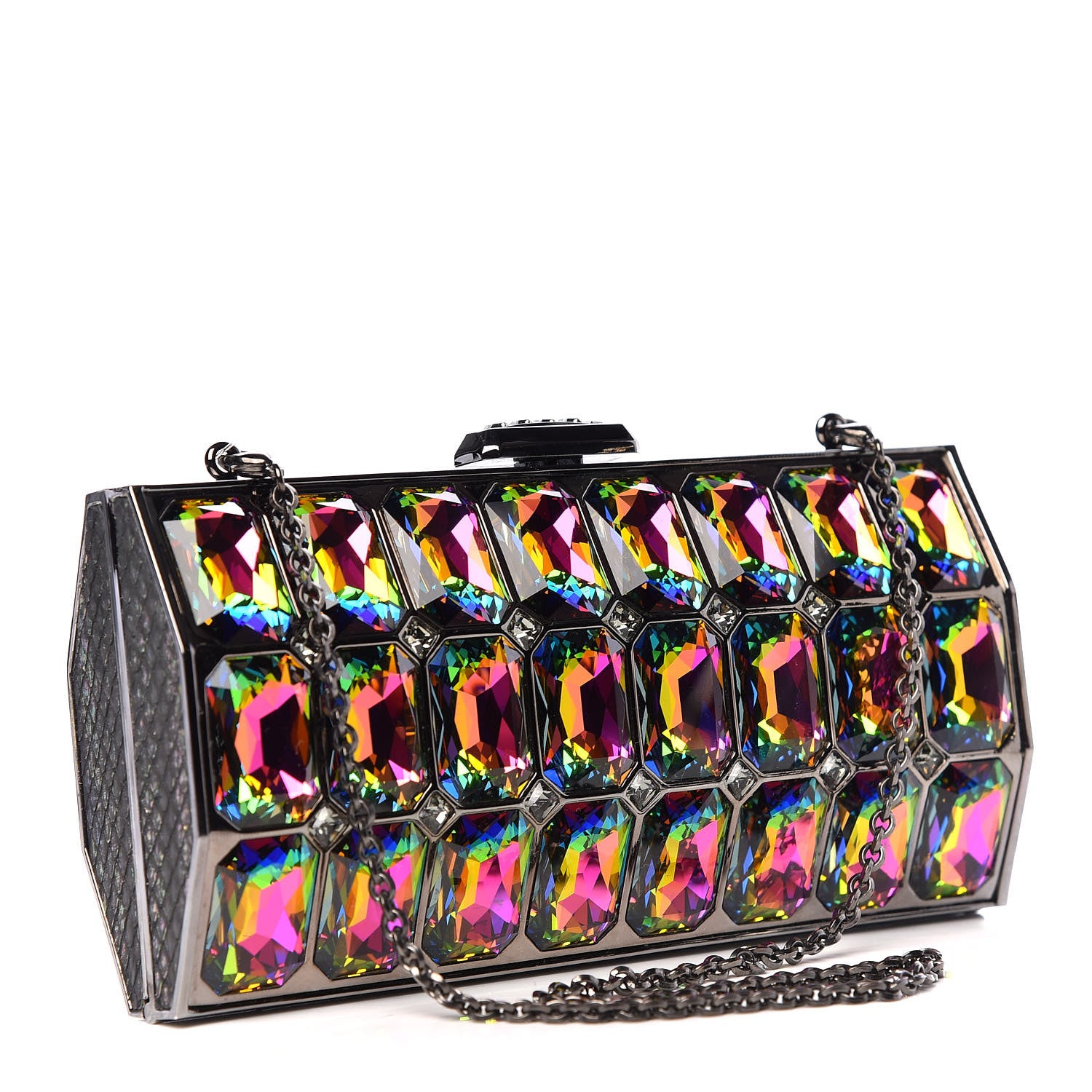Judith Leiber Crystal Radiant Clutch Oilslick 3 of 10