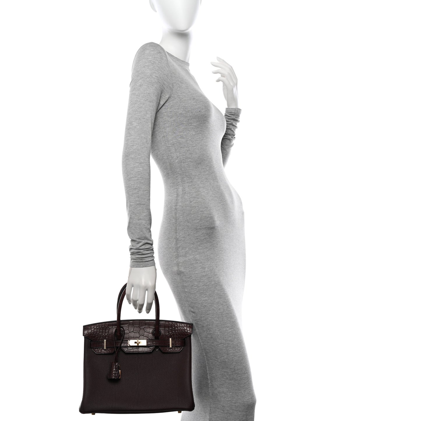 Togo Matte Alligator Birkin Touch 30 Rouge Sellier