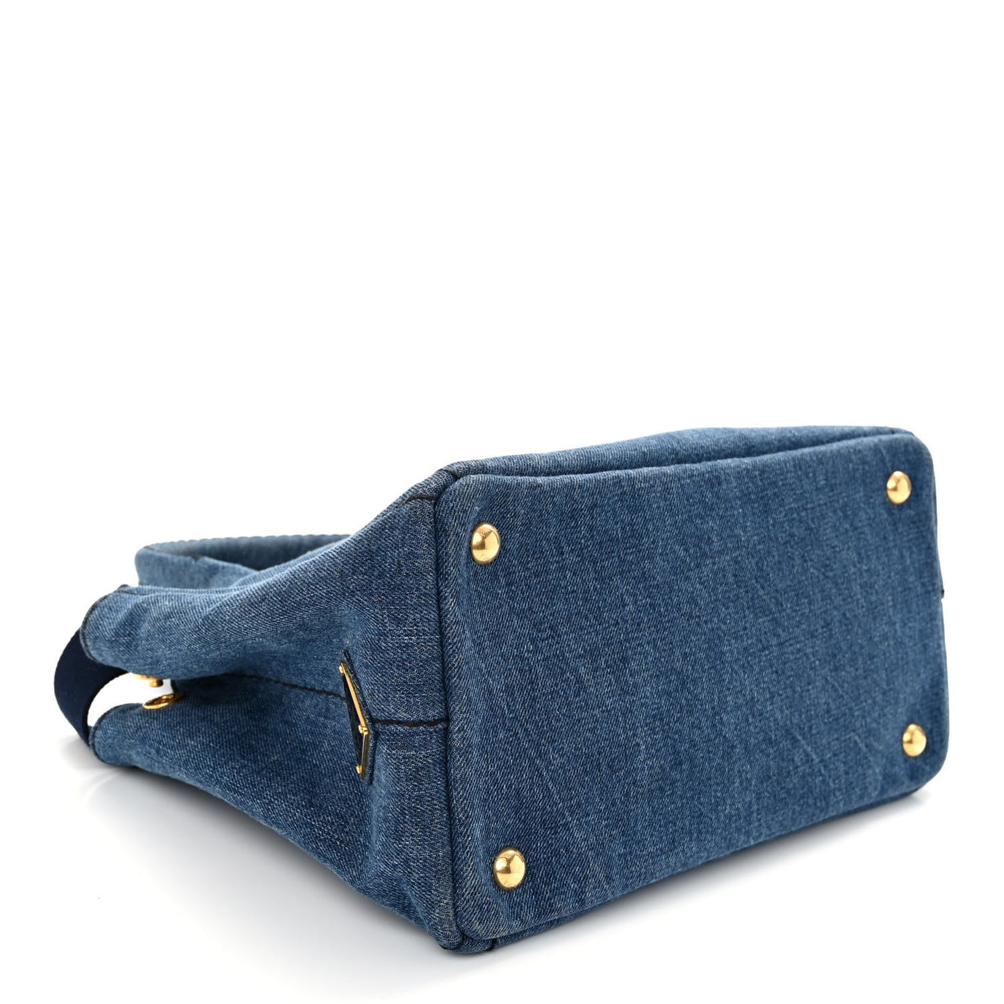 Denim Small Logo Tote Bleu