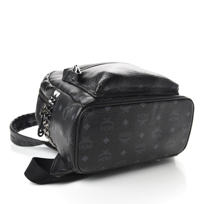 MCM Visetos Small Side Stud Stark Backpack Black 3 of 9