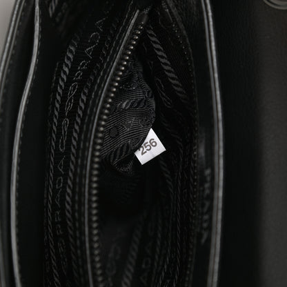 Prada Glace Calfskin Studded Crossbody Black 8 of 12
