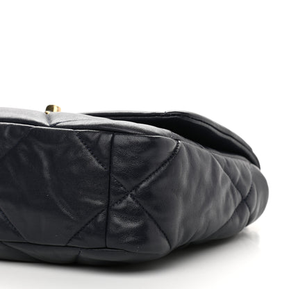 Chanel Lambskin Quilted Medium Chanel 19 Flap Navy Blue 9 of 11