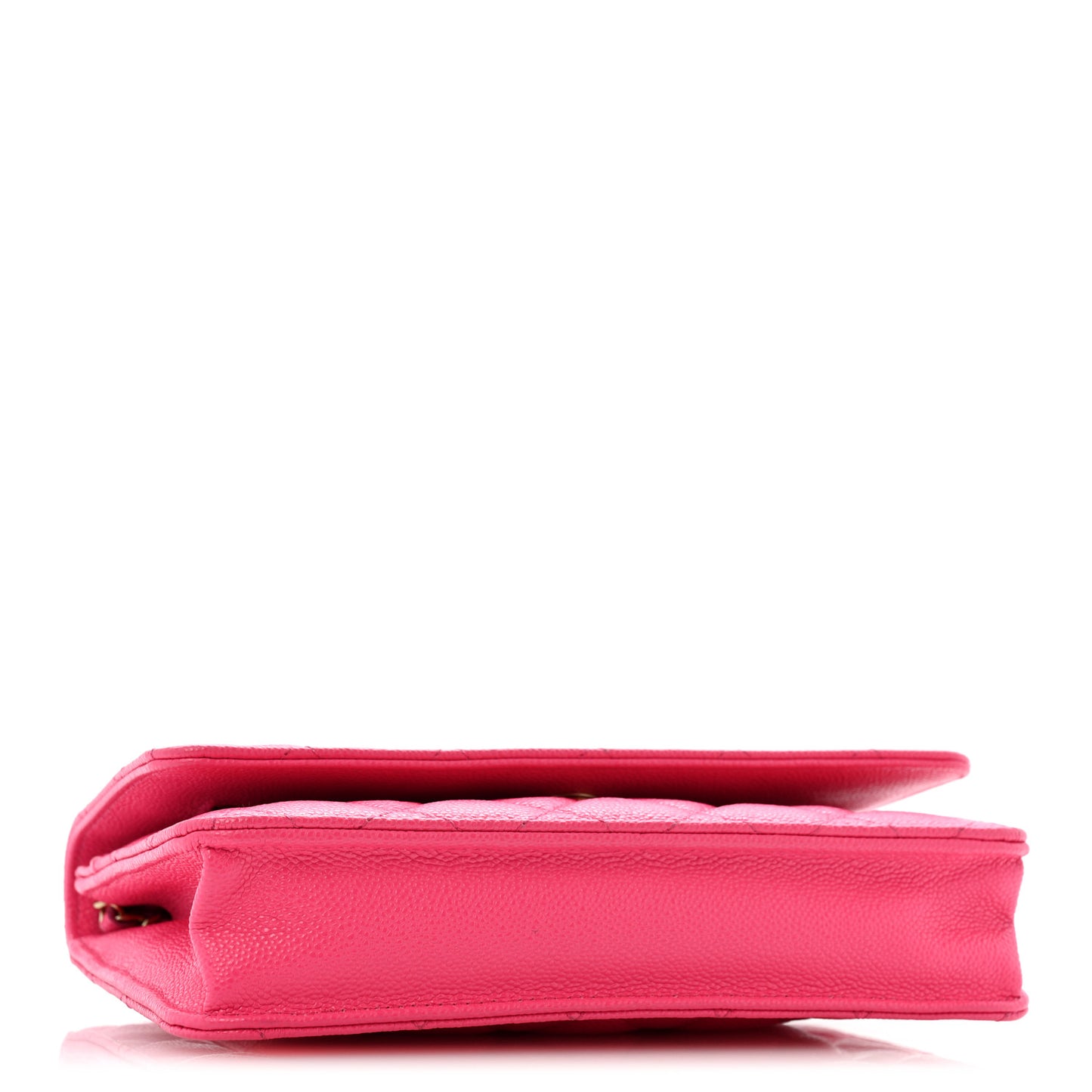 Caviar Quilted Wallet on Chain WOC Fuchsia