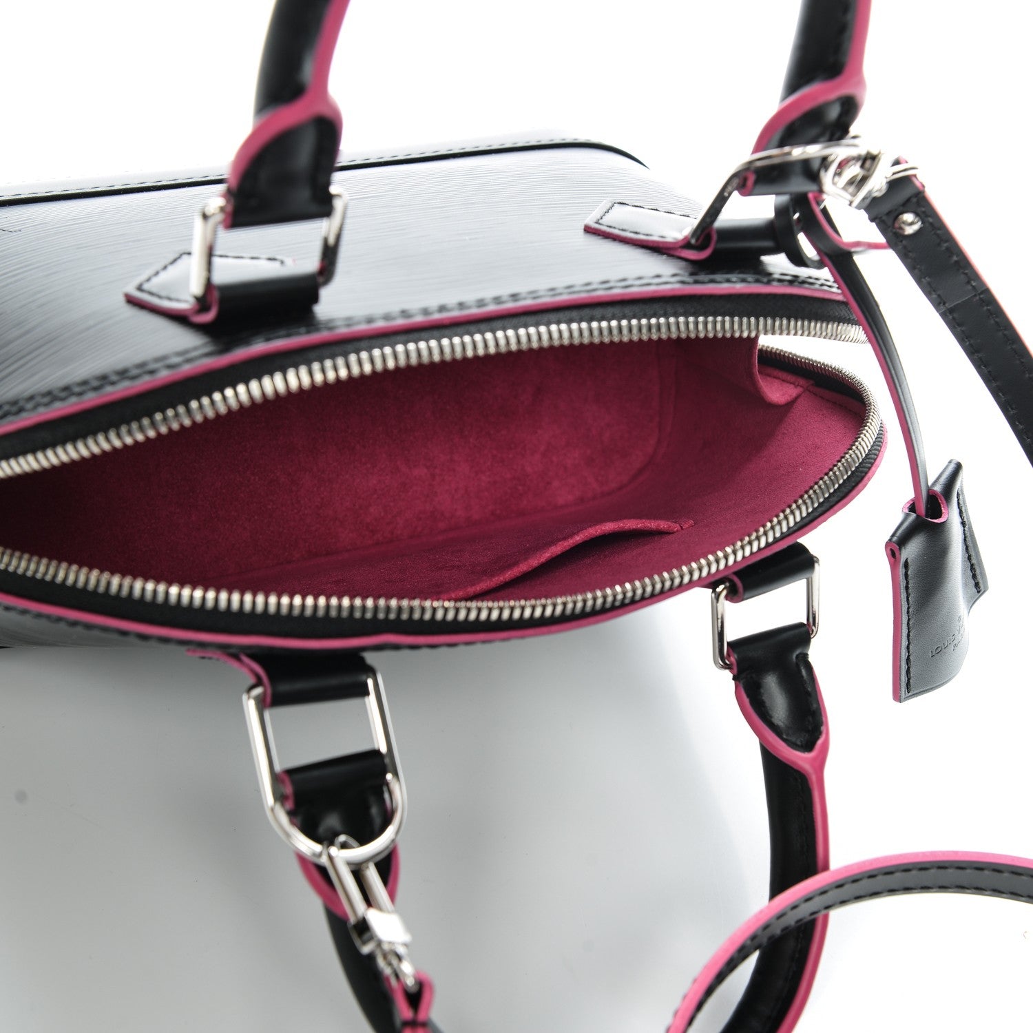 Louis Vuitton Epi Alma BB Black Hot Pink 5 of 6
