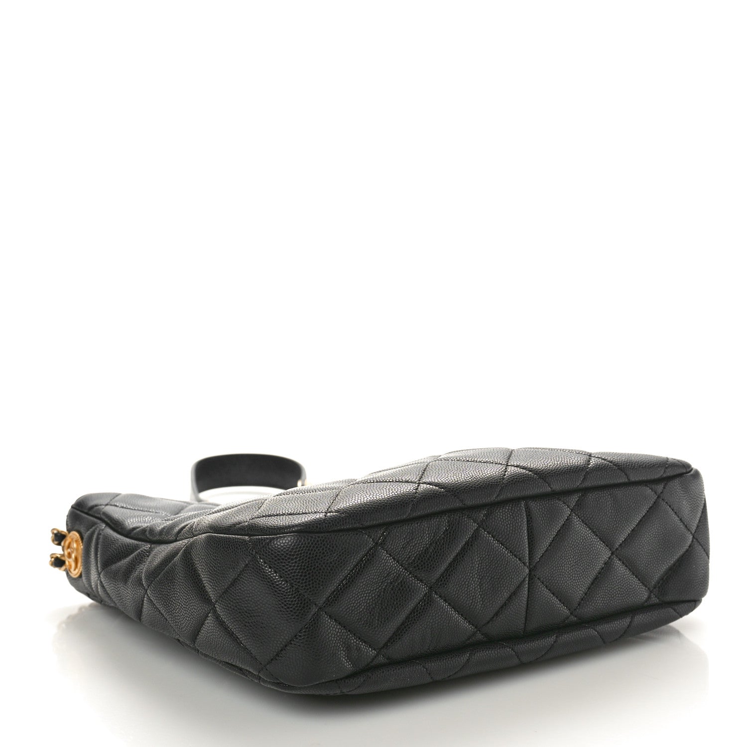 Chanel Caviar Quilted Twist Your Buttons Hobo Black 4 of 10