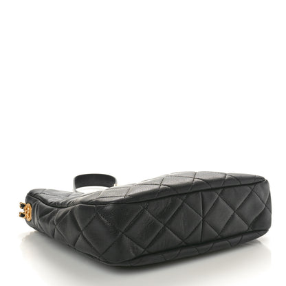 Chanel Caviar Quilted Twist Your Buttons Hobo Black 4 of 10