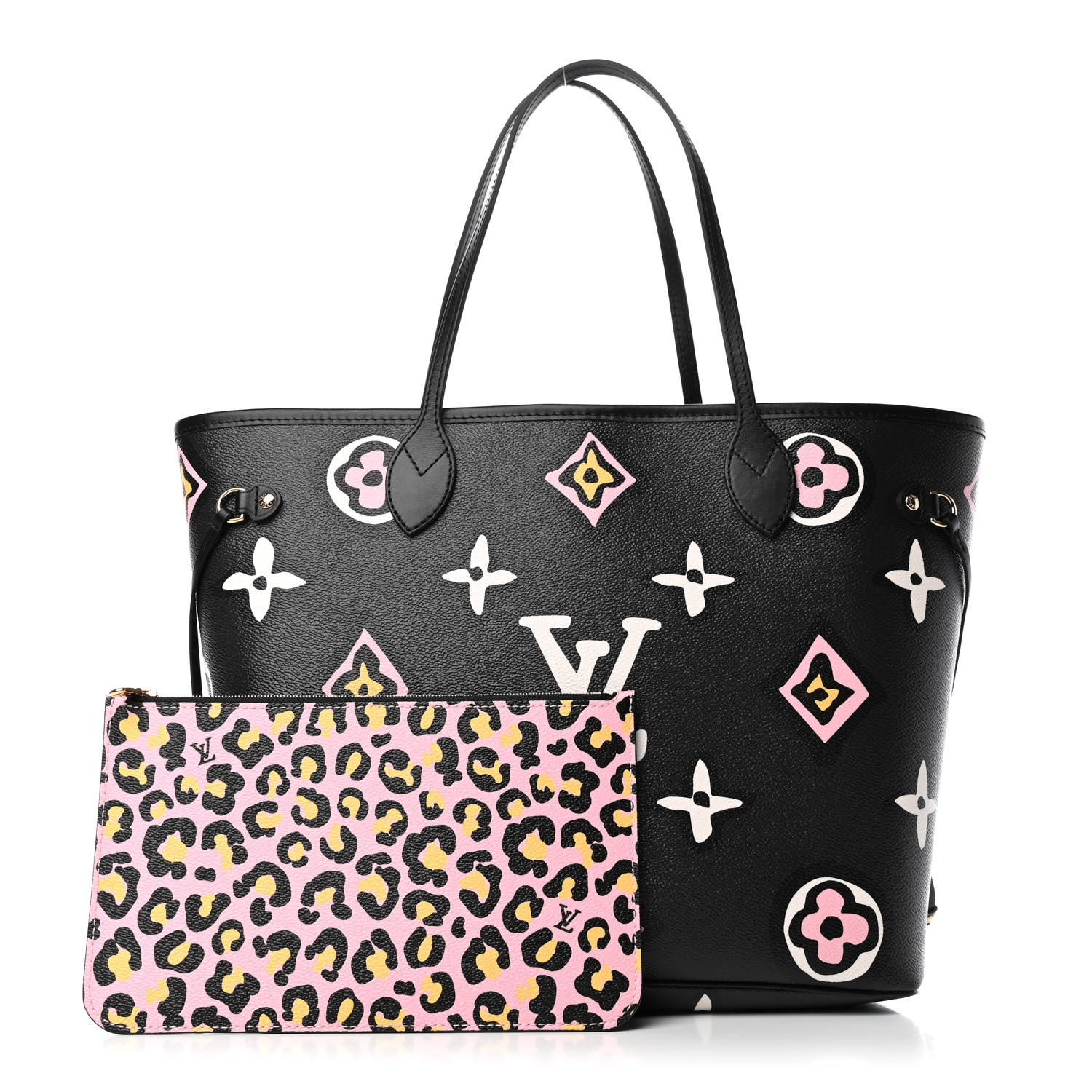Louis Vuitton Monogram Giant Wild At Heart Neverfull MM Black 1 of 4