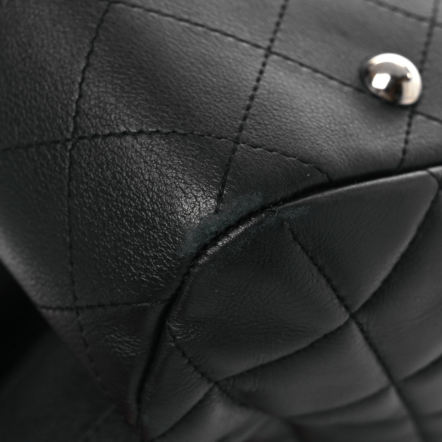 Chanel Calfskin Quilted Large CC Shopping Tote Black 12 of 16