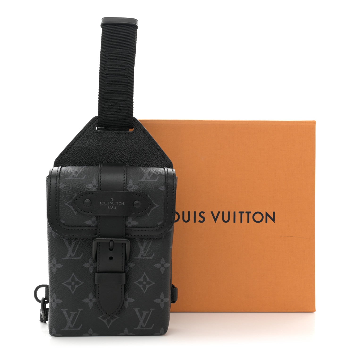 Louis Vuitton Monogram Eclipse Saumur Slingbag Black 11 of 11