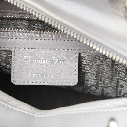 Christian Dior Lambskin Cannage Medium Lady Dior Grey 6 of 13