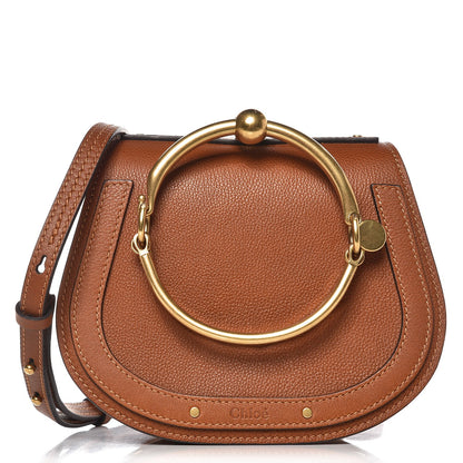 Chloe Calfskin Suede Small Nile Bracelet Bag Caramel 1 of 10