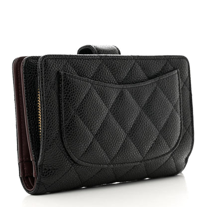 Chanel Caviar Quilted CC French Wallet Black 3 of 9