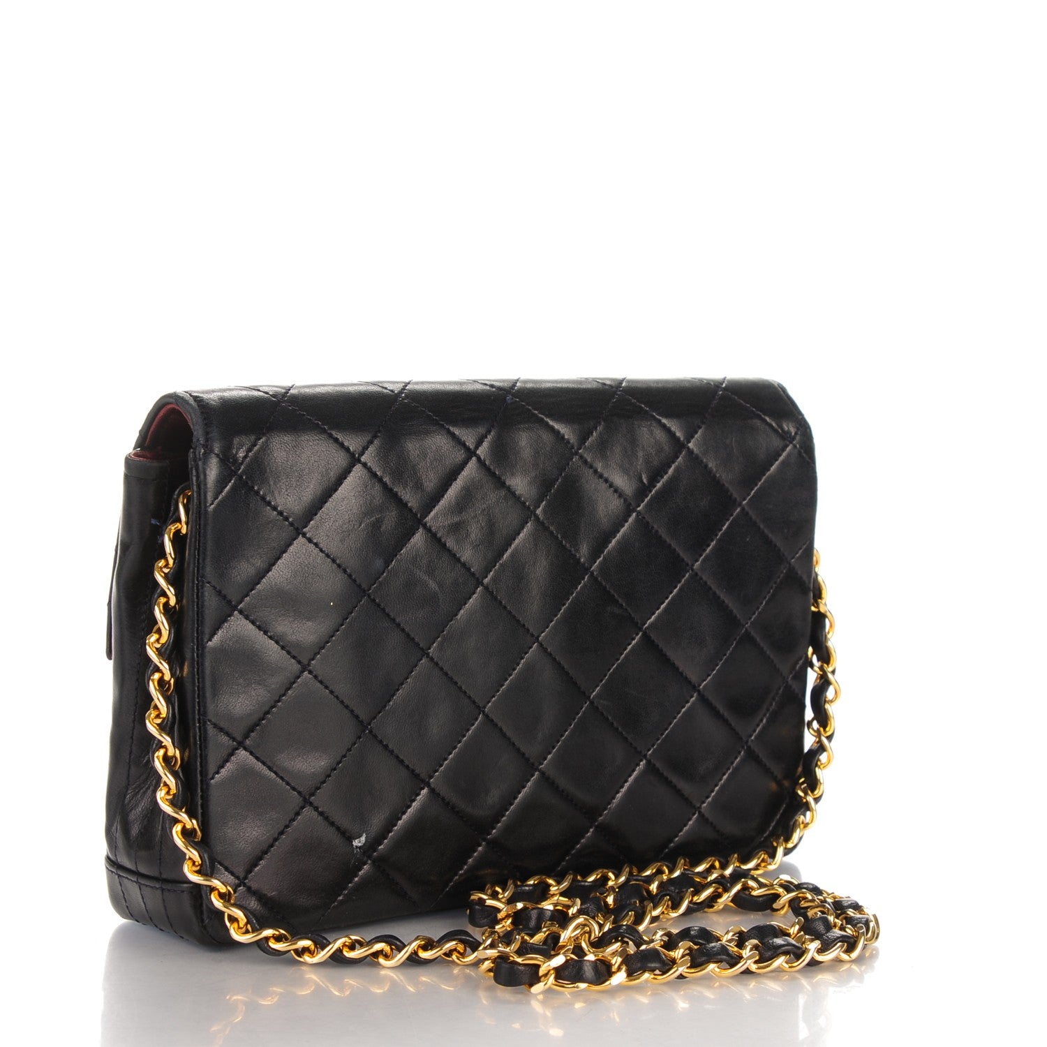 Chanel Lambskin Quilted Small Single Flap Navy 3 of 8