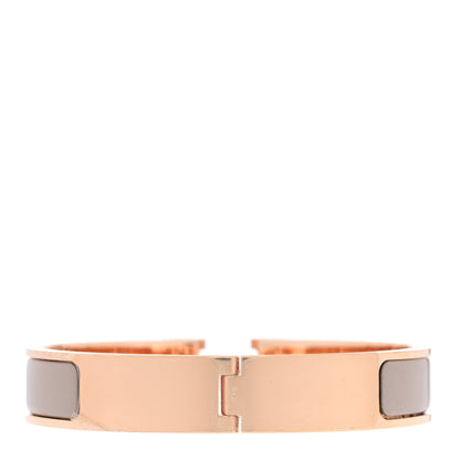 Hermes Enamel Narrow Clic Clac H Bracelet GM Marron Glace 3 of 5