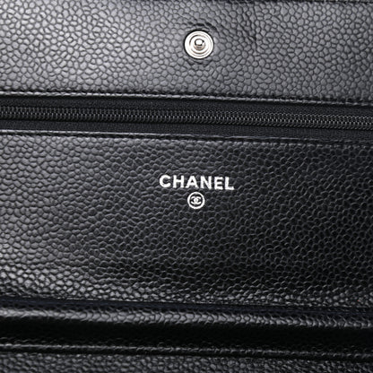 Chanel Caviar Quilted Wallet On Chain WOC Black 5 of 6