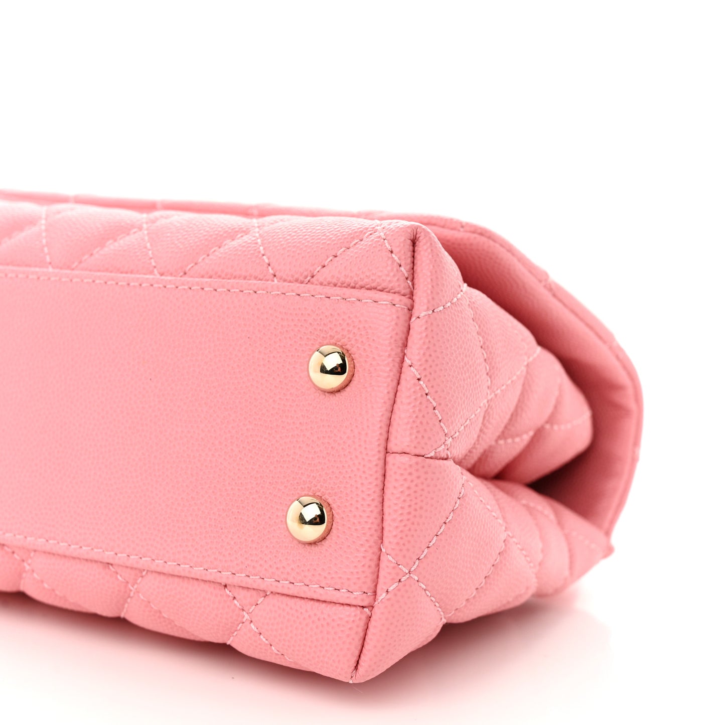 Caviar Quilted Mini Coco Handle Flap Light Pink