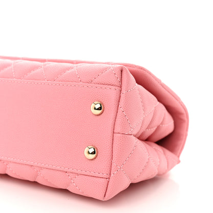 Chanel Caviar Quilted Mini Coco Handle Flap Light Pink 10 of 10