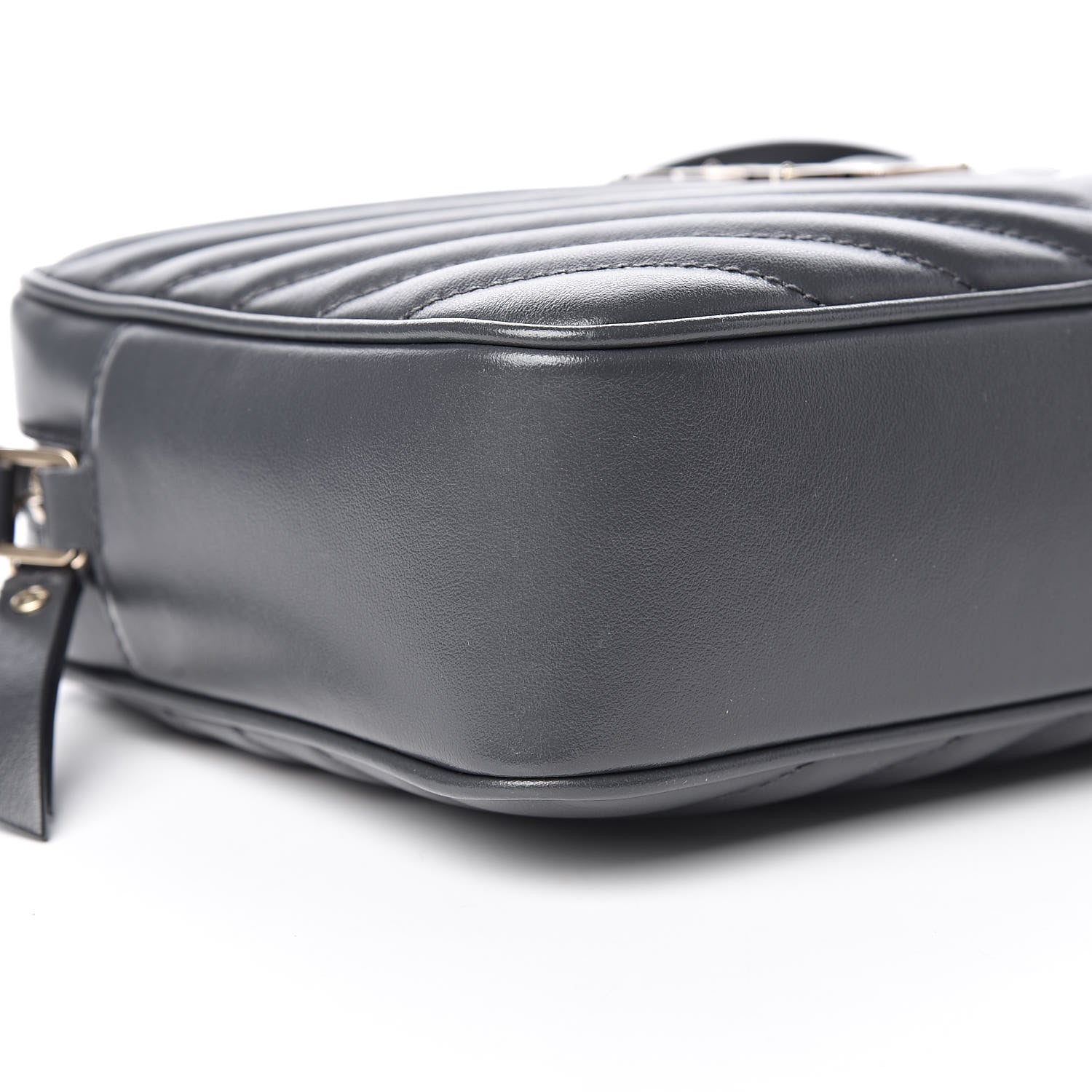 Saint Laurent Calfskin Matelasse Monogram Lou Camera Bag Dark Smog 8 of 9