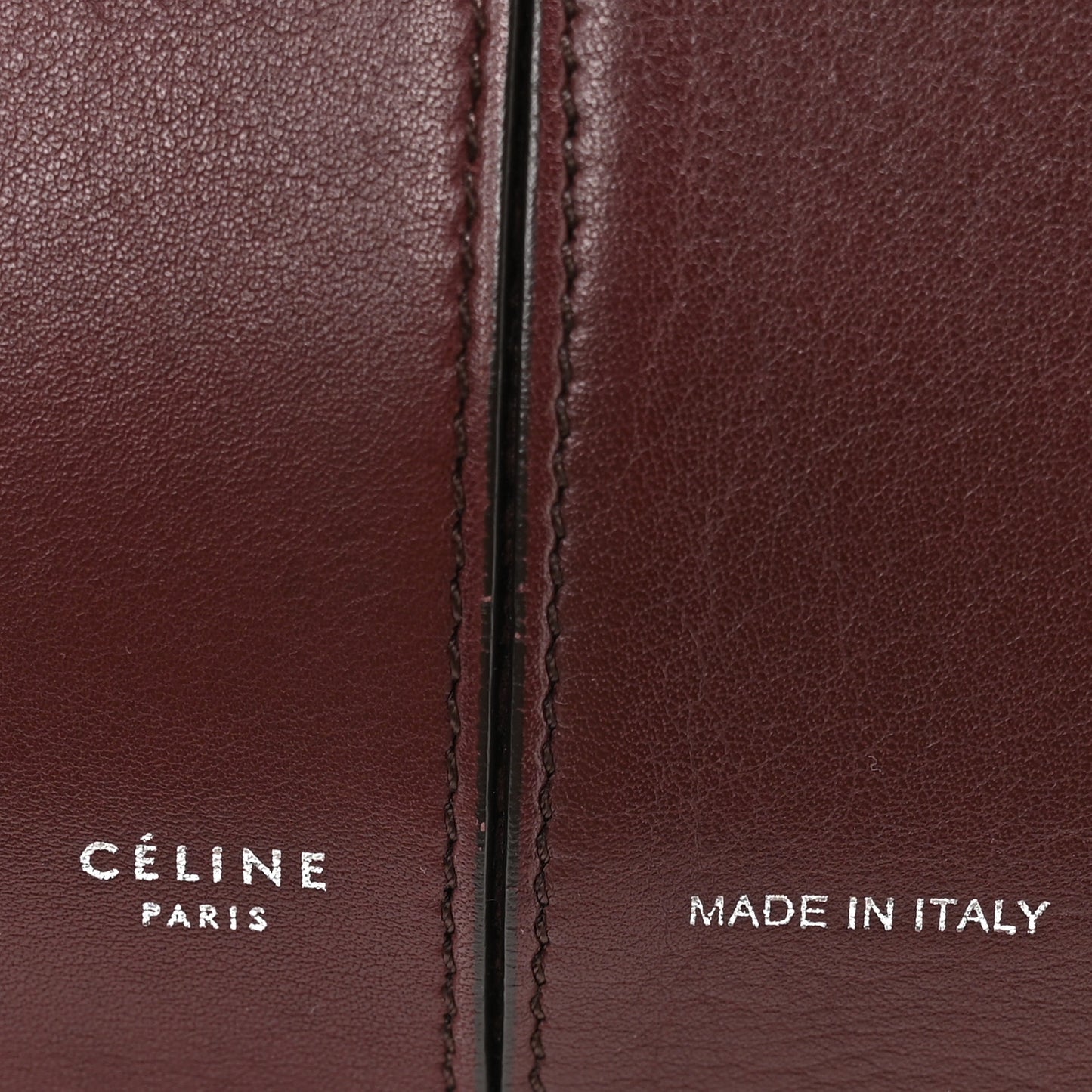 Supple Natural Calfskin Medium Tri-Fold Bag Burgundy
