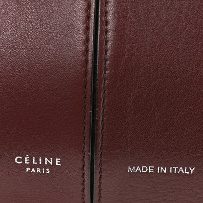 Celine Supple Natural Calfskin Medium Tri-Fold Bag Burgundy 7 of 12