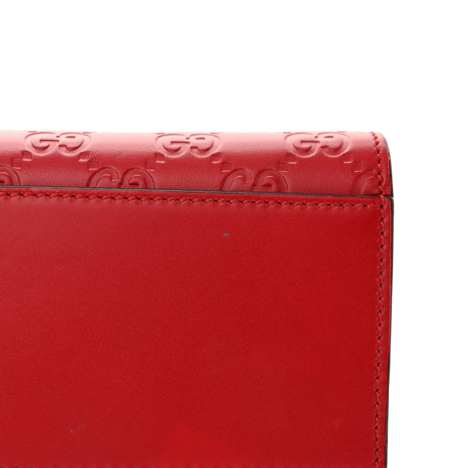 Gucci Guccissima Medium Padlock Shoulder Bag Hibiscus Red 11 of 13