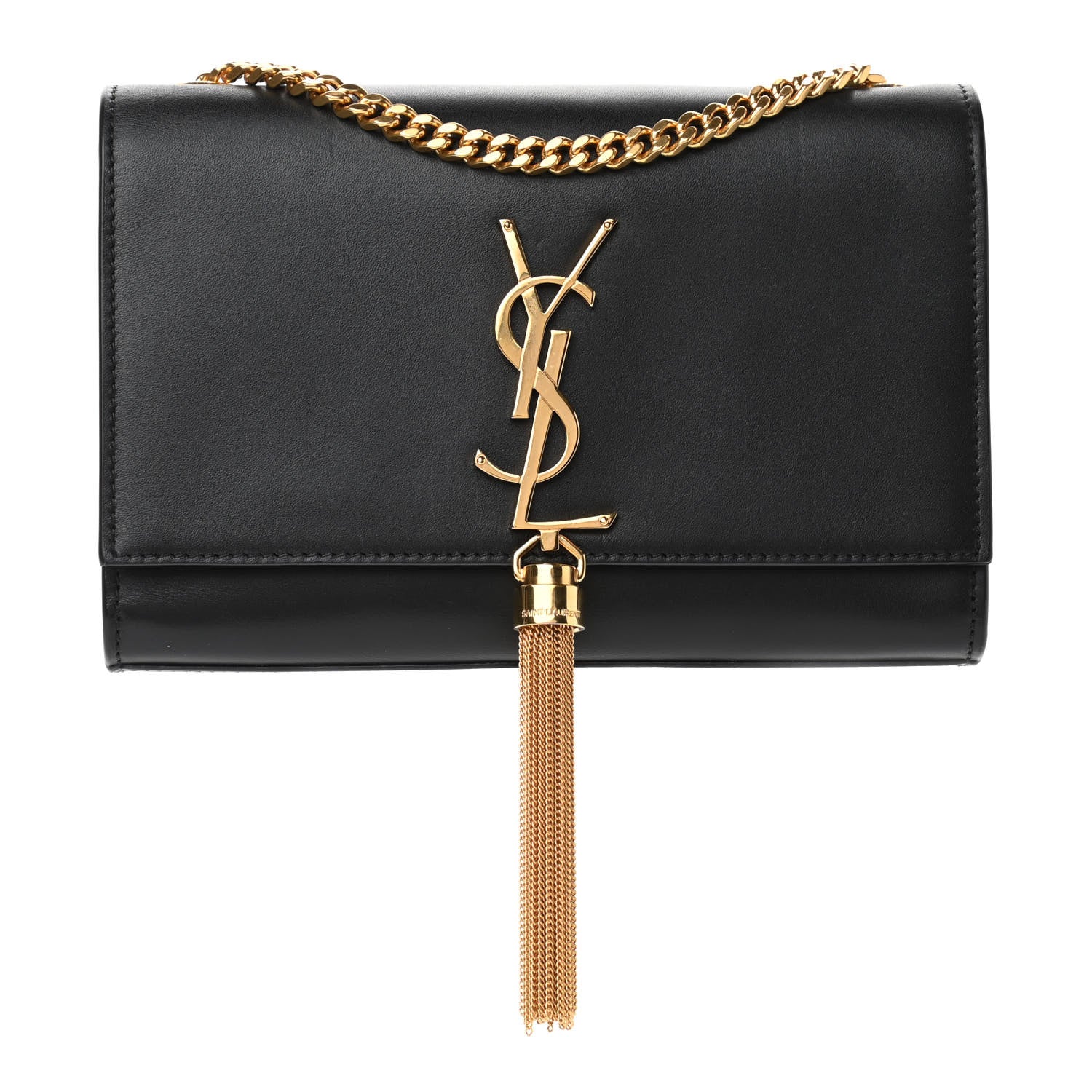 Saint Laurent Calfskin Small Classic Monogram Kate Tassel Satchel Black 1 of 5