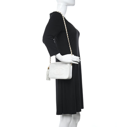 Chanel Lambskin CC Tassel Camera Case White 2 of 16