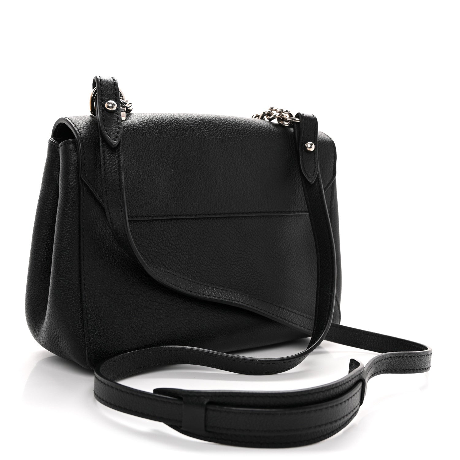 Louis Vuitton Calfskin Lockme II Chain Bag BB Black 3 of 9
