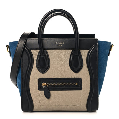 Celine Bullhide Calfskin Nubuck Nano Tri-Color Luggage Light Taupe 1 of 9